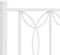 vidaXL - Hoofdbord - 135 - cm - metaal - wit