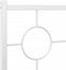 vidaXL - Hoofdbord - 135 - cm - metaal - wit