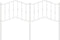 vidaXL - Hoofdbord - 135 - cm - metaal - wit