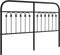 vidaXL - Hoofdbord - 135 - cm - metaal - zwart