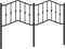 vidaXL - Hoofdbord - 135 - cm - metaal - zwart