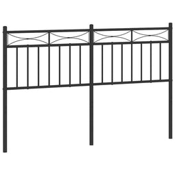 vidaXL - Hoofdbord - 135 - cm - metaal - zwart