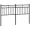 vidaXL - Hoofdbord - 135 - cm - metaal - zwart