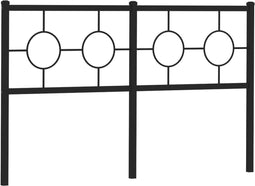 vidaXL - Hoofdbord - 135 - cm - metaal - zwart