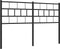 vidaXL - Hoofdbord - 135 - cm - metaal - zwart