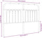 vidaXL - Hoofdbord - 135 - cm - metaal - zwart