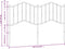 vidaXL - Hoofdbord - 135 - cm - metaal - zwart
