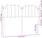 vidaXL - Hoofdbord - 135 - cm - metaal - zwart