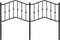 vidaXL - Hoofdbord - 135 - cm - metaal - zwart