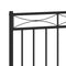 vidaXL - Hoofdbord - 135 - cm - metaal - zwart