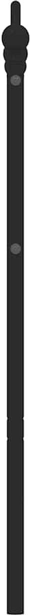 vidaXL - Hoofdbord - 135 - cm - metaal - zwart
