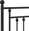 vidaXL - Hoofdbord - 135 - cm - metaal - zwart