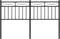 vidaXL - Hoofdbord - 135 - cm - metaal - zwart