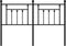 vidaXL - Hoofdbord - 135 - cm - metaal - zwart