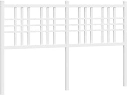 vidaXL - Hoofdbord - 137 - cm - metaal - wit