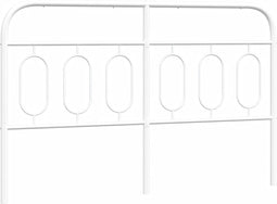 vidaXL - Hoofdbord - 137 - cm - metaal - wit