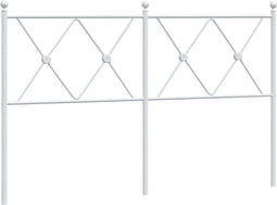 vidaXL - Hoofdbord - 137 - cm - metaal - wit