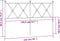 vidaXL - Hoofdbord - 137 - cm - metaal - wit