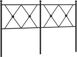 vidaXL - Hoofdbord - 137 - cm - metaal - zwart