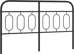 vidaXL - Hoofdbord - 137 - cm - metaal - zwart