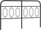 vidaXL - Hoofdbord - 137 - cm - metaal - zwart