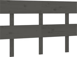 vidaXL - Hoofdbord - 138x3x81 - cm - massief - grenenhout - grijs