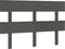 vidaXL - Hoofdbord - 138x3x81 - cm - massief - grenenhout - grijs