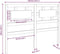 vidaXL - Hoofdbord - 140,5x4x100 - cm - massief - grenenhout