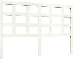 vidaXL - Hoofdbord - 140,5x4x100 - cm - massief - grenenhout - wit