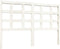 vidaXL - Hoofdbord - 140,5x4x100 - cm - massief - grenenhout - wit