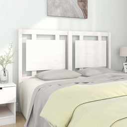 vidaXL - Hoofdbord - 140,5x4x100 - cm - massief - grenenhout - wit