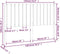 vidaXL - Hoofdbord - 140,5x4x100 - cm - massief - grenenhout - wit