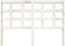 vidaXL - Hoofdbord - 140,5x4x100 - cm - massief - grenenhout - wit