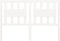 vidaXL - Hoofdbord - 140,5x4x100 - cm - massief - grenenhout - wit