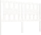 vidaXL - Hoofdbord - 140,5x4x100 - cm - massief - grenenhout - wit
