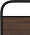 vidaXL - Hoofdbord - 140 - cm - bewerkt - hout - en - staal - bruin - eikenkleurig