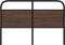 vidaXL - Hoofdbord - 140 - cm - bewerkt - hout - en - staal - bruin - eikenkleurig