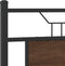 vidaXL - Hoofdbord - 140 - cm - bewerkt - hout - en - staal - bruin - eikenkleurig