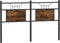 vidaXL - Hoofdbord - 140 - cm - bewerkt - hout - en - staal - gerookt - eikenkleurig