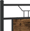 vidaXL - Hoofdbord - 140 - cm - bewerkt - hout - en - staal - gerookt - eikenkleurig