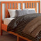 vidaXL - Hoofdbord - 140 - cm - massief - grenenhout - wasbruin