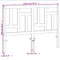 vidaXL - Hoofdbord - 140 - cm - massief - grenenhout - wasbruin