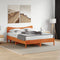 vidaXL - Hoofdbord - 140 - cm - massief - grenenhout - wasbruin