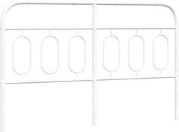 vidaXL - Hoofdbord - 140 - cm - metaal - wit