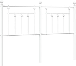 vidaXL - Hoofdbord - 140 - cm - metaal - wit