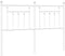 vidaXL - Hoofdbord - 140 - cm - metaal - wit