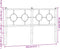 vidaXL - Hoofdbord - 140 - cm - metaal - wit