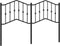 vidaXL - Hoofdbord - 140 - cm - metaal - zwart