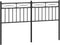vidaXL - Hoofdbord - 140 - cm - metaal - zwart