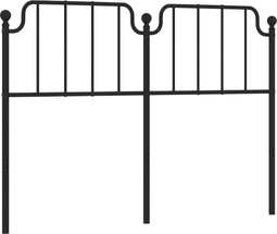 vidaXL - Hoofdbord - 140 - cm - metaal - zwart